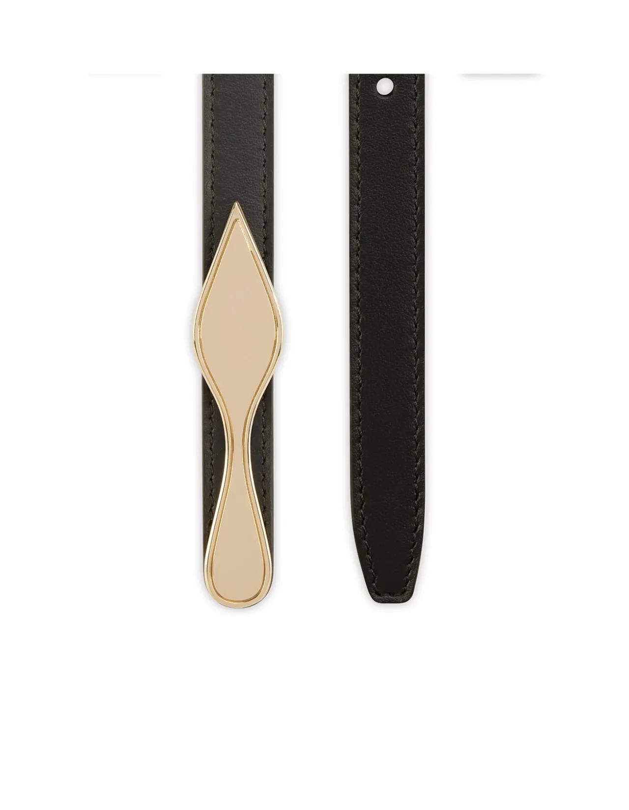 BETTINA BELT REVERSE 15MM LEATHER BLACK