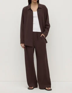 Betty Silk Pant Ganache
