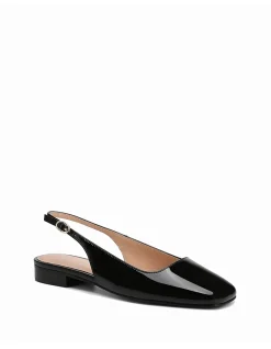 BEV Black Patent Leather Slingback