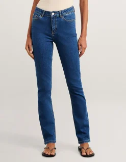 Bianca Slim Straight Mid Rise Jean