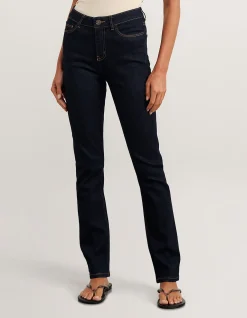Bianca Slim Straight Mid Rise Jean