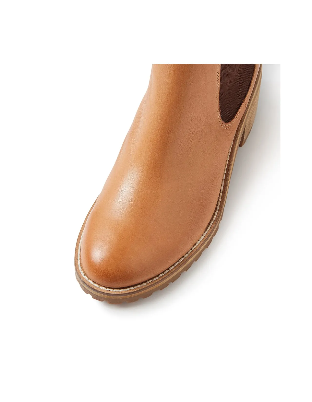 Biscoti Block Heel Leather Chelsea Boots