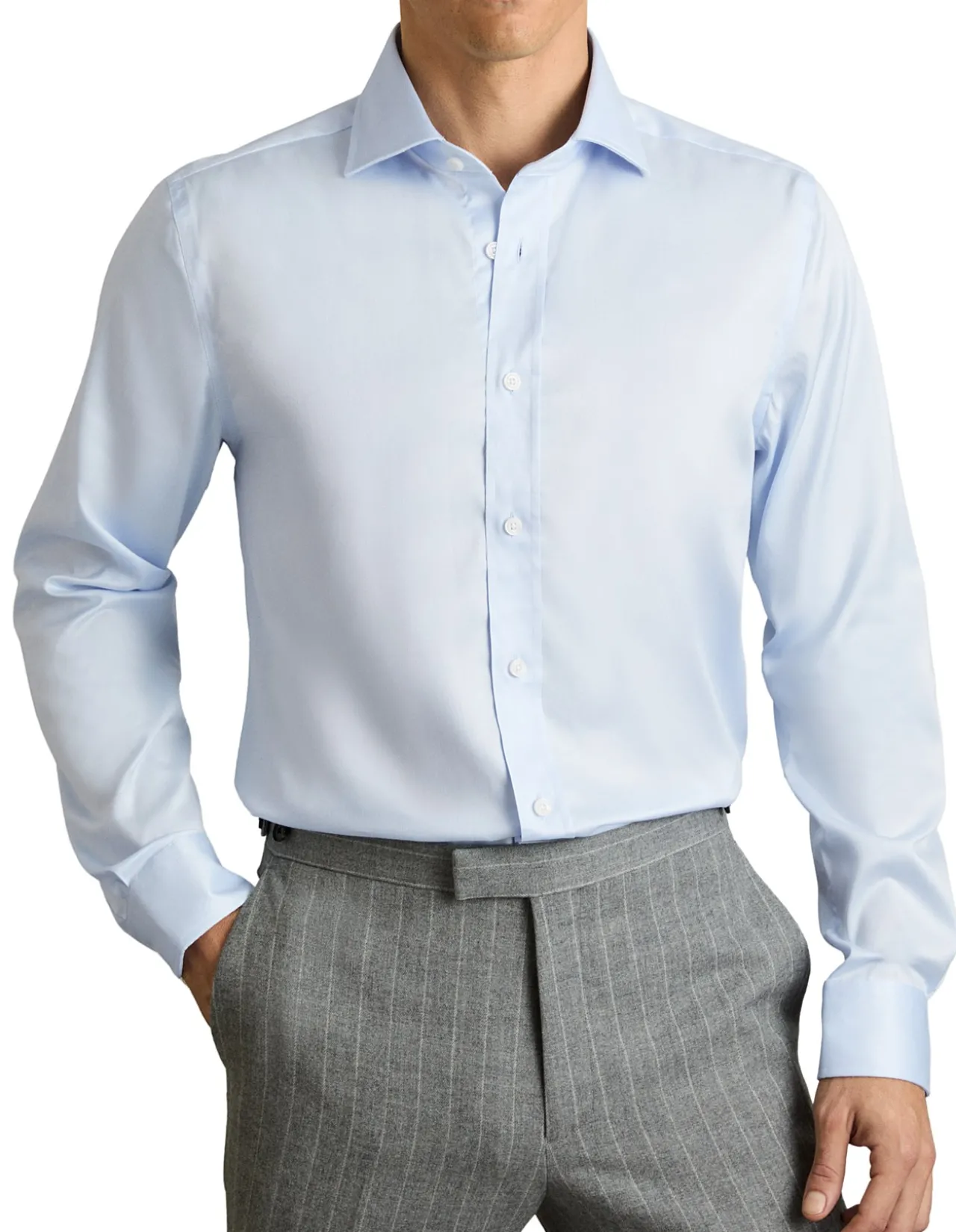 Bishopsgate Regular Fit Long Sleeve Shirt Soft Blue