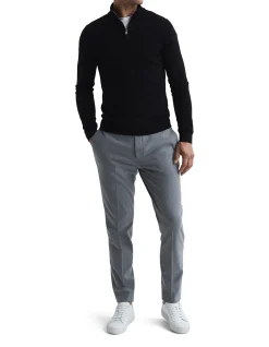 BLACKHALL MERINO WOOL ZIP NECK JUMPER