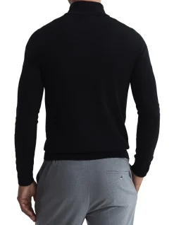 BLACKHALL MERINO WOOL ZIP NECK JUMPER