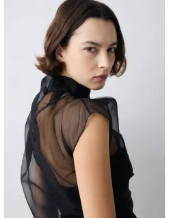 BLACK ORGANZA EMULATE DRESS