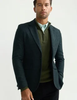 BLAKE HERRINGBONE WOOL BLAZER