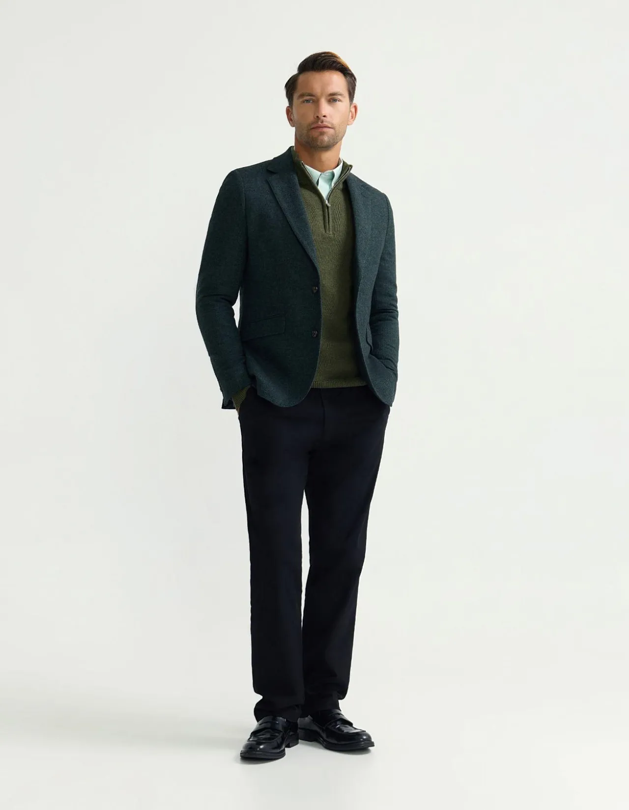 BLAKE HERRINGBONE WOOL BLAZER