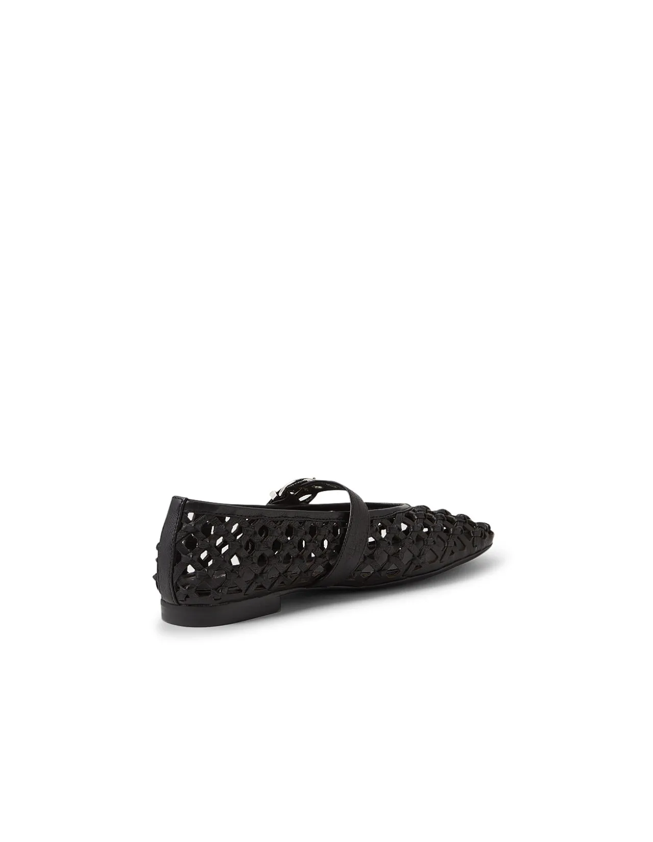 BLESSIE MO Woven Leather Mary Jane Flats