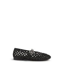 BLESSIE MO Woven Leather Mary Jane Flats