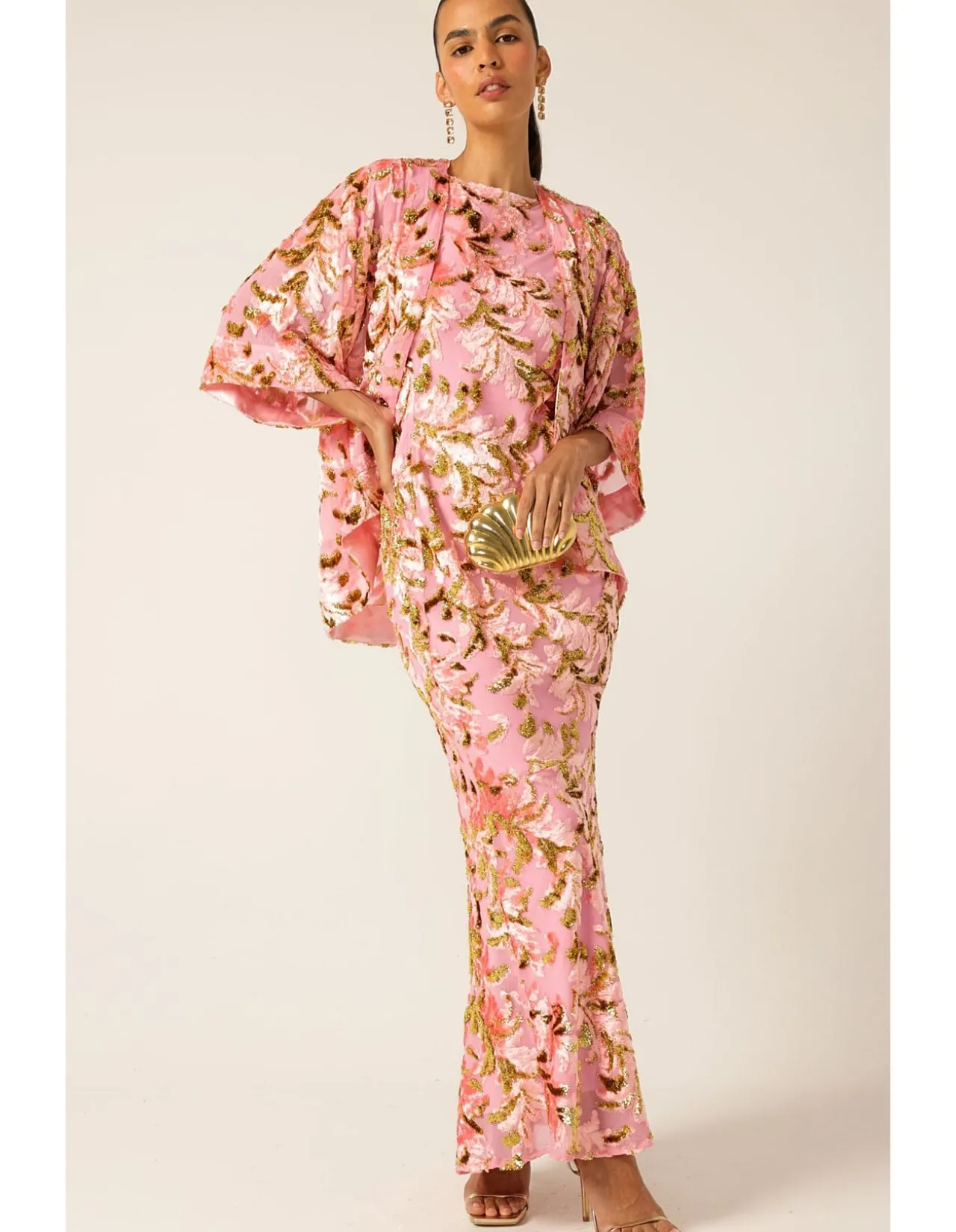 BLOSSOM KIMONO PINK GOLD