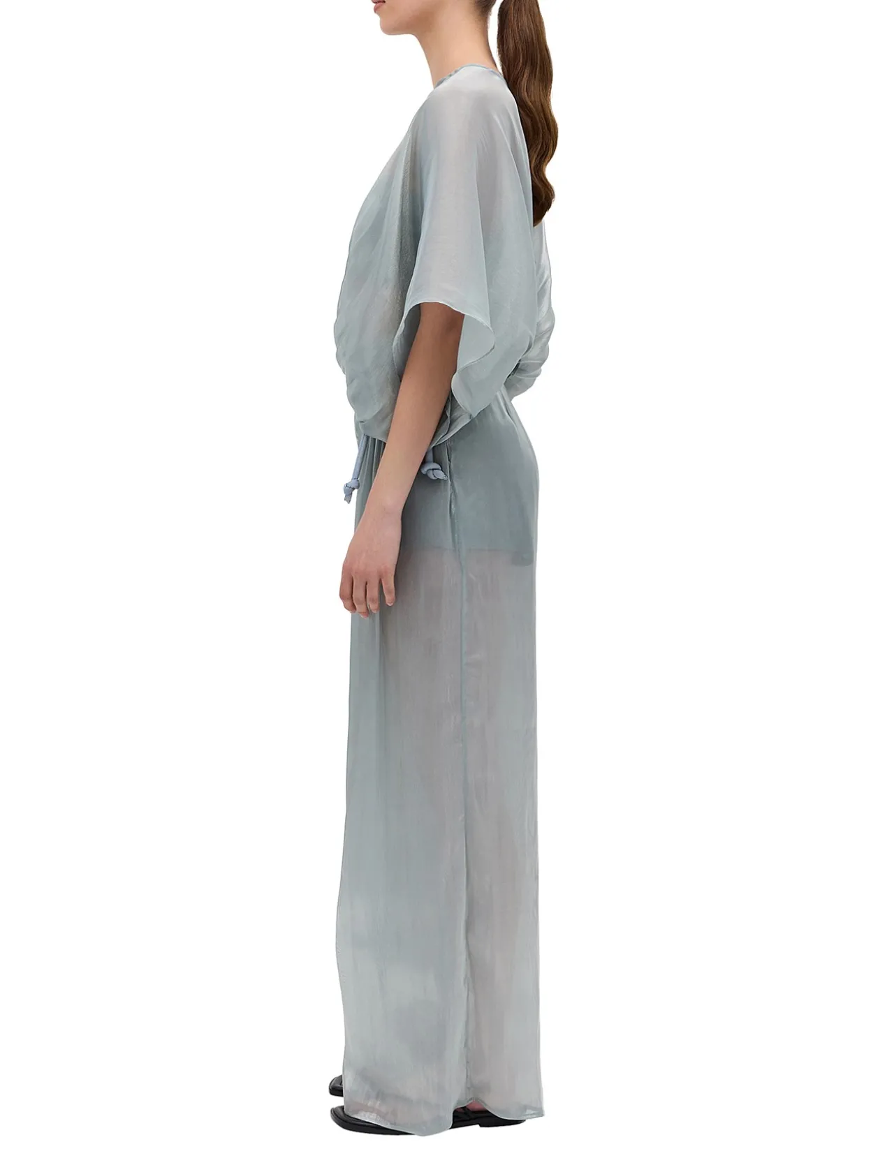 BLUE LIQUID ORGANZA PROCESSION PANT