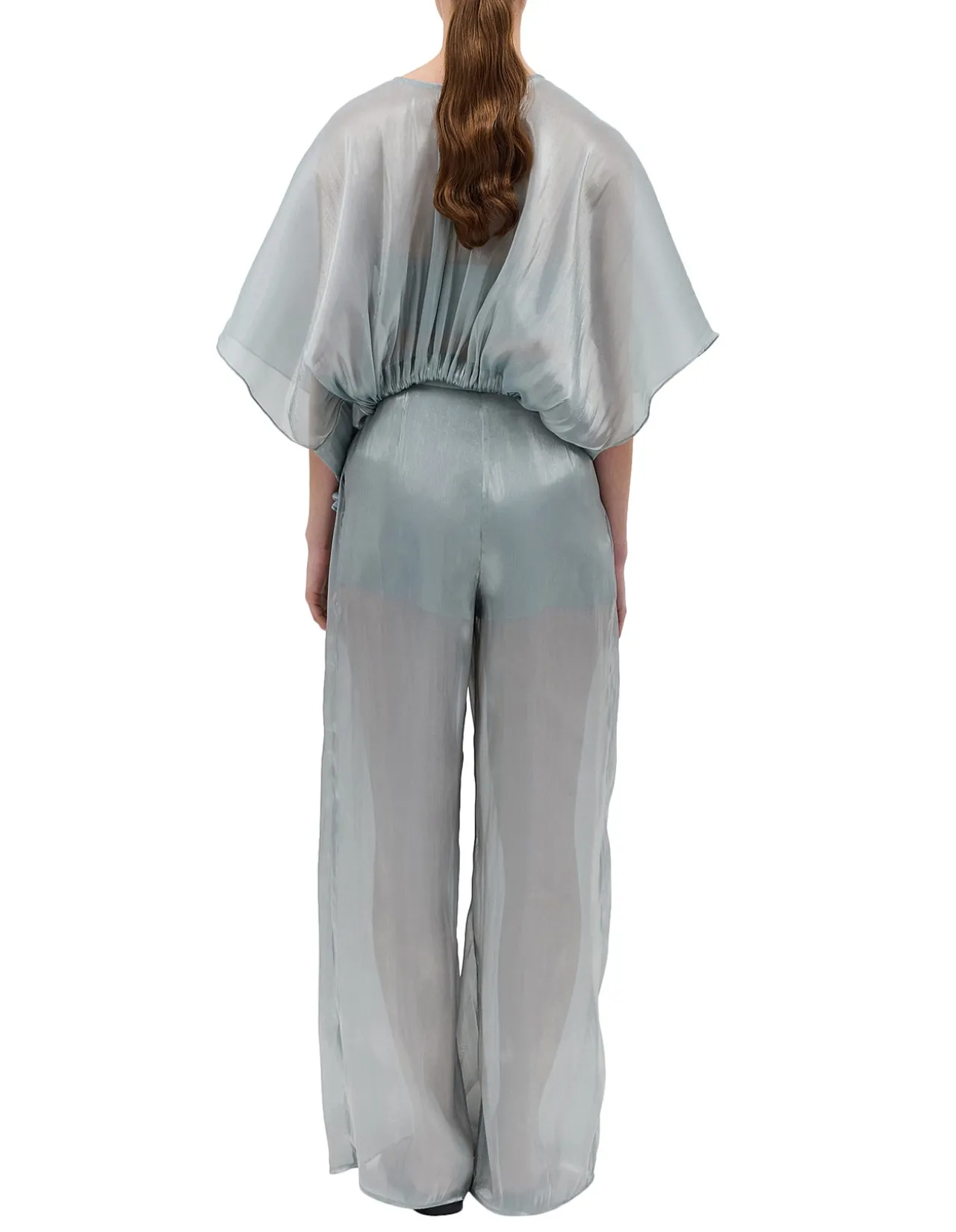BLUE LIQUID ORGANZA PROCESSION PANT