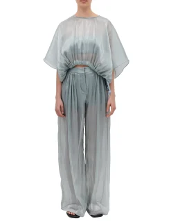 BLUE LIQUID ORGANZA PROCESSION PANT
