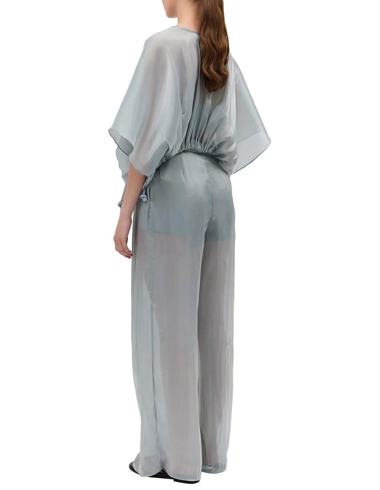 BLUE LIQUID ORGANZA PROCESSION PANT
