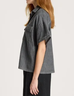 Bodhi Boxy Short Sleeve Denim Shirt