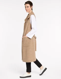 BOILED WOOL WRAP VEST
