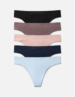 BONDED FLEX SEAMLESS THONG 5PK