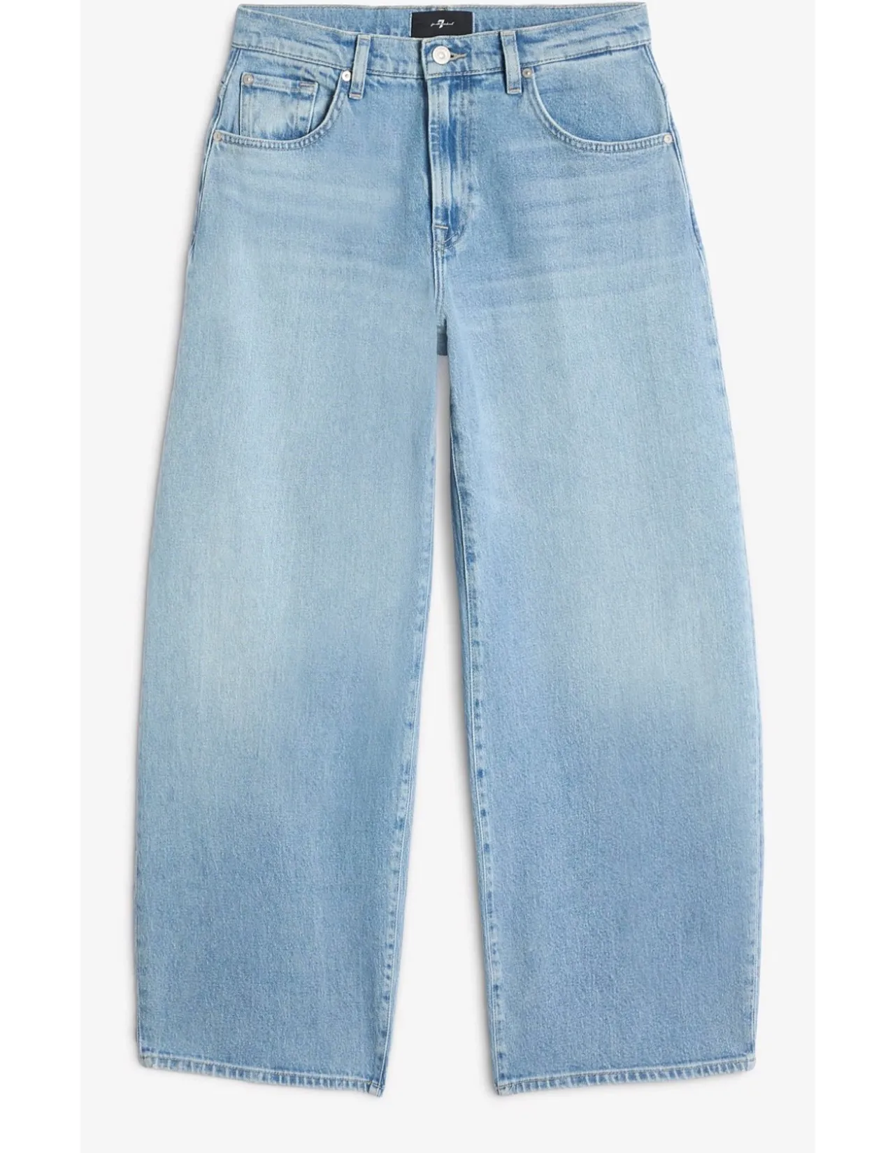 Bonnie Curvilinear Light Wash Barrel Leg Jeans