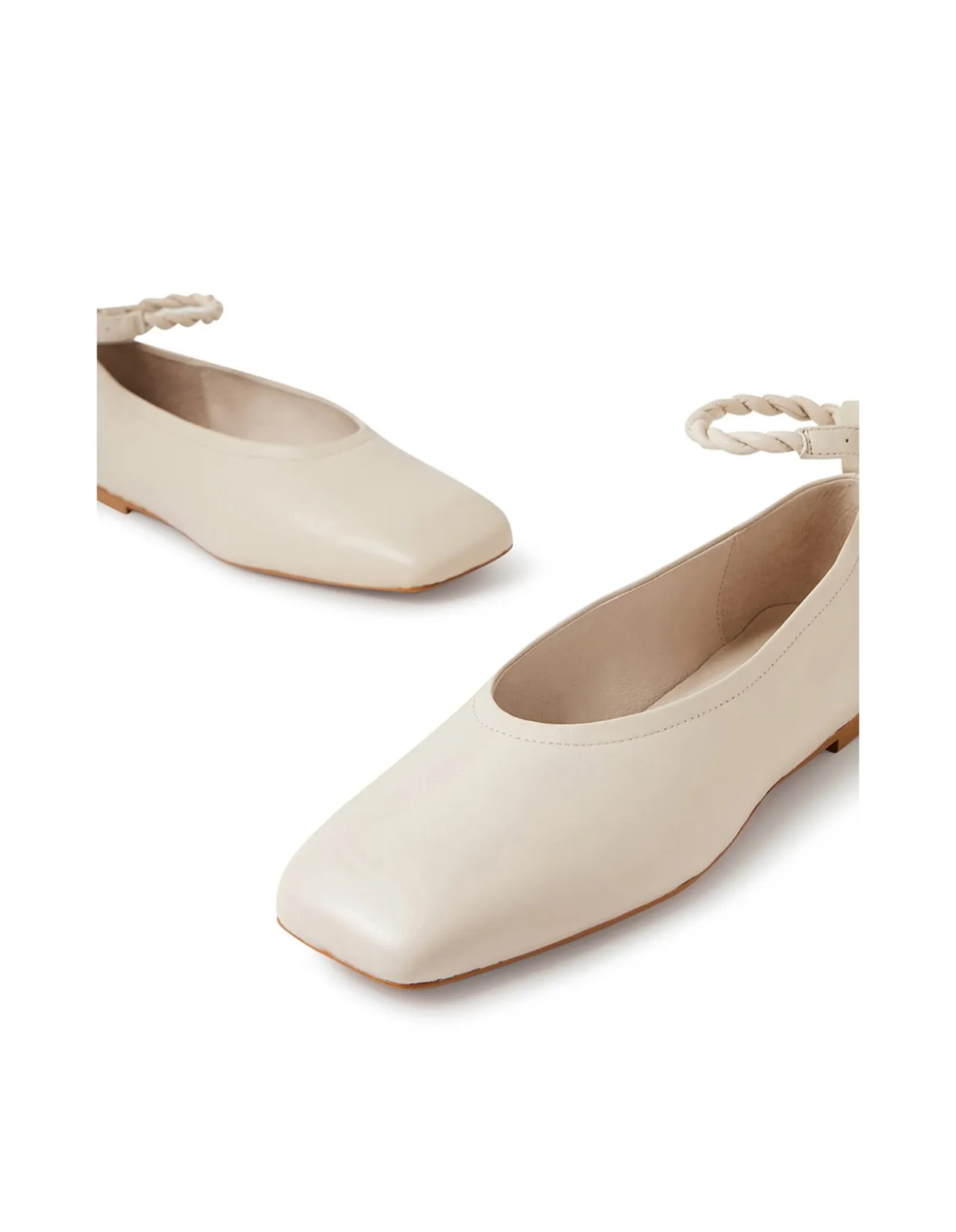 Booste Braided Ankle Strap Ballet Flats