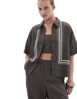 BORDER STRIPE RESORT SHIRT
