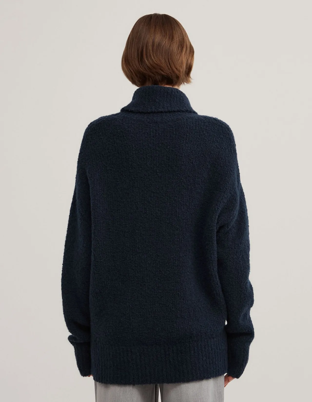 Boucle High Neck Knit