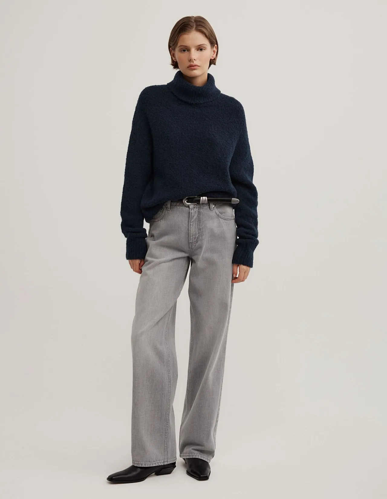 Boucle High Neck Knit