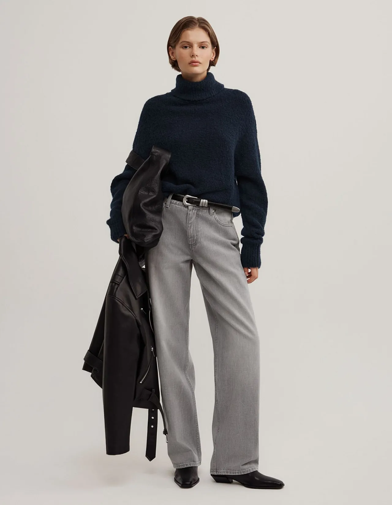 Boucle High Neck Knit