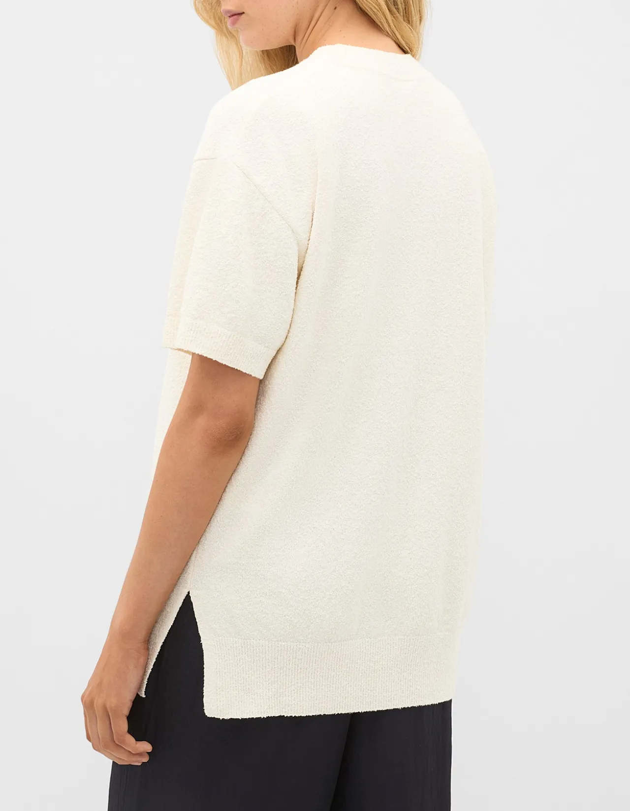 BOUCLE OVERSIZED KNIT TEE