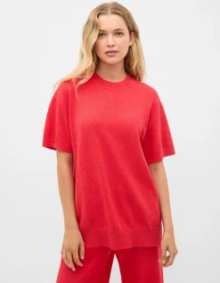 BOUCLE OVERSIZED KNIT TEE