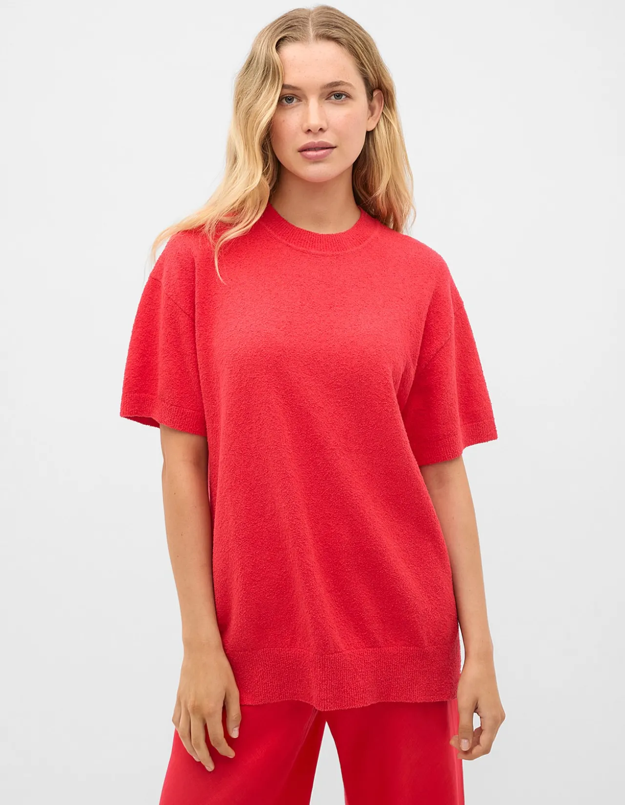 BOUCLE OVERSIZED KNIT TEE