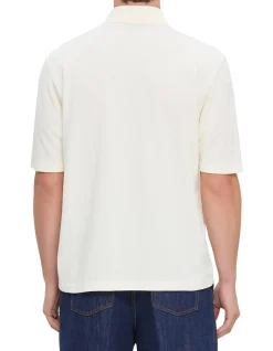 BOXY FIT POLO WITH AMI DE COEUR KNITTED PATCH