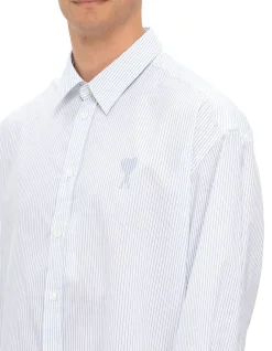 Boxy Fit Shirt with Ami de Coeur Embroidery