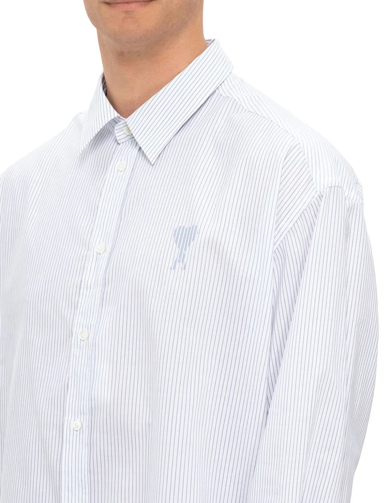 Boxy Fit Shirt with Ami de Coeur Embroidery