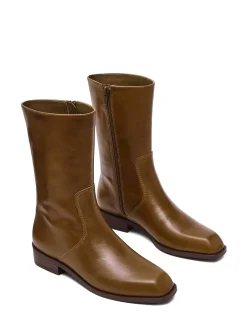 BRETTON LEATHER ANKLE BOOTS
