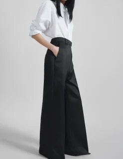 BRICKELL WIDE LEG SATIN TROUSERS