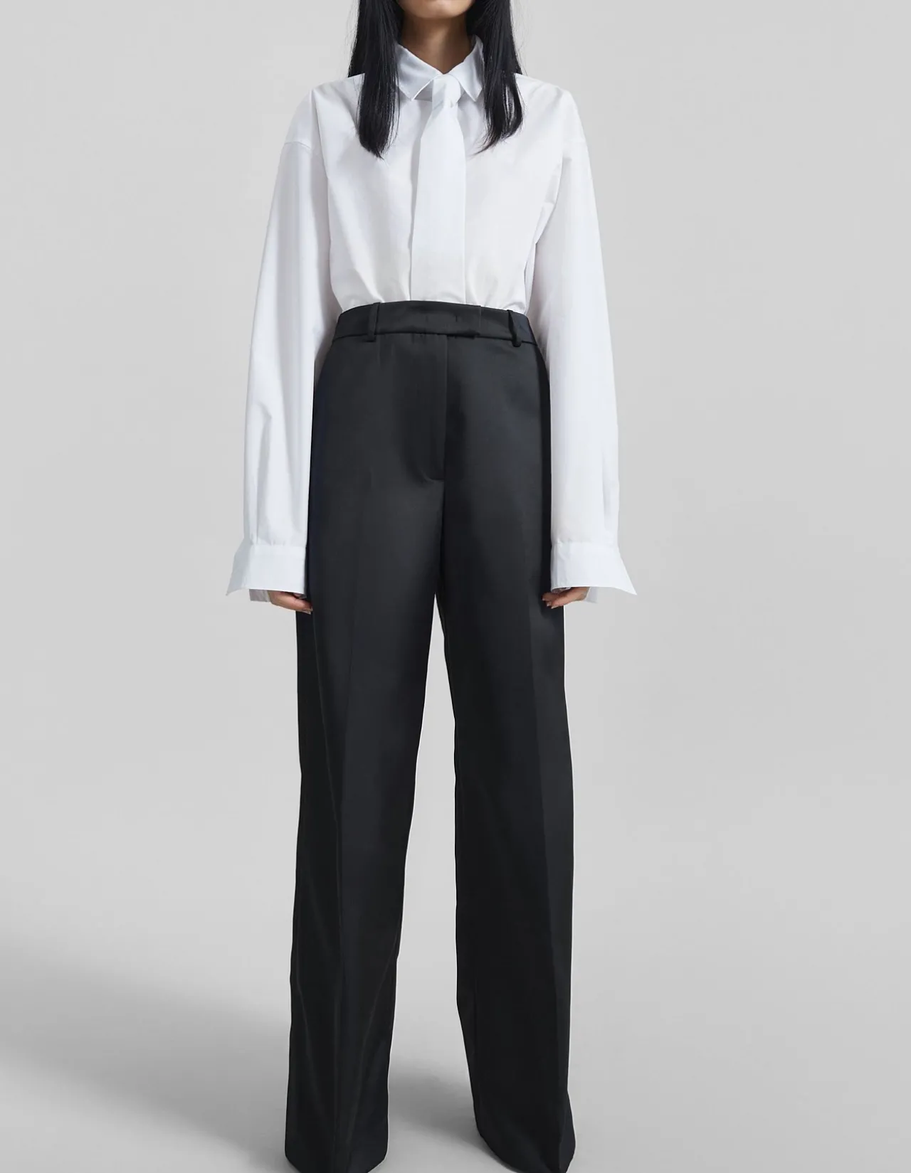 BRICKELL WIDE LEG SATIN TROUSERS