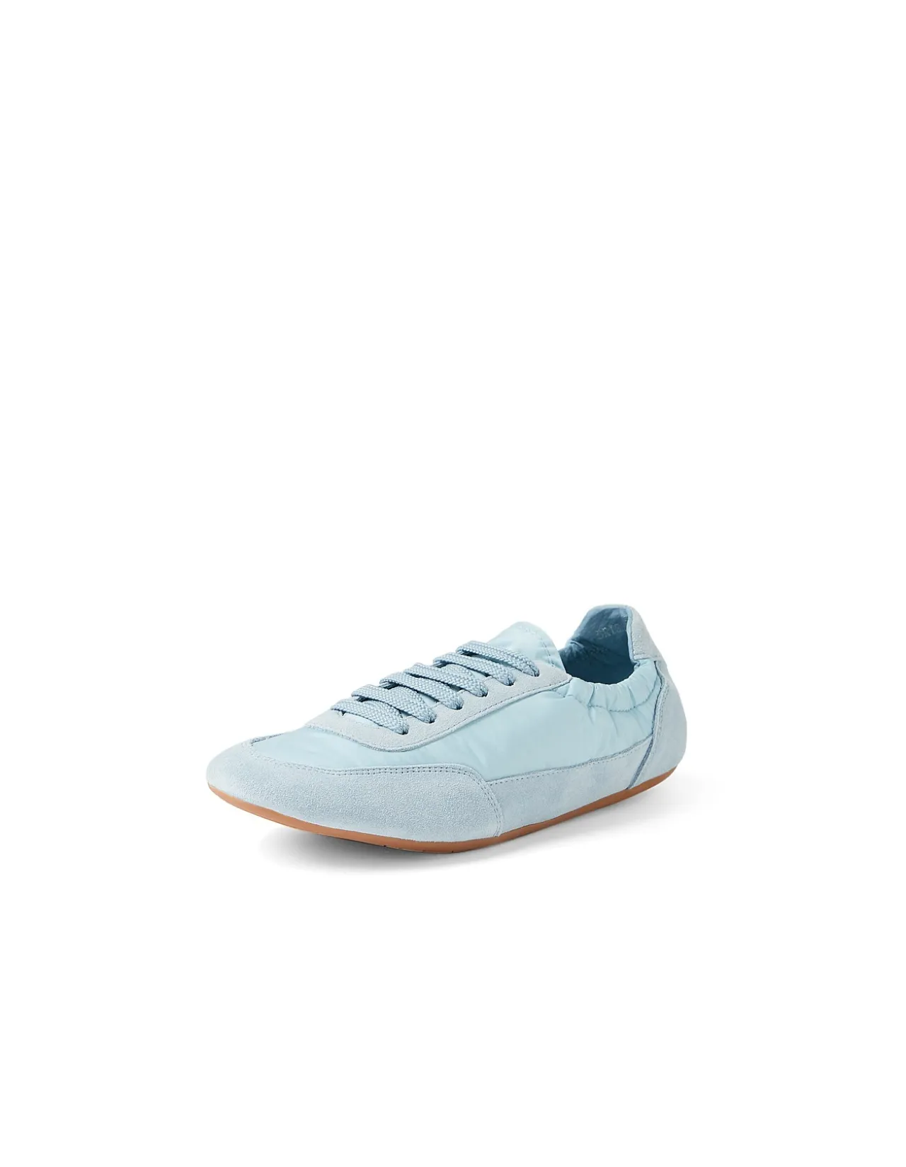 Brisk Steel Suede Fabric Lace Up Trainers