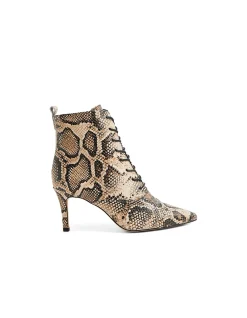 Bristol Snake Print Lace Up Ankle Boots