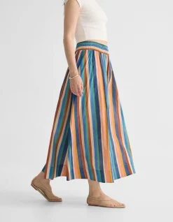 BRONTE STRIPPED SKIRT
