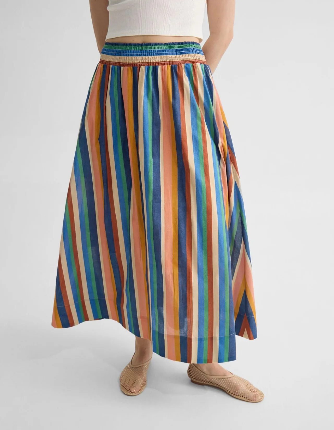BRONTE STRIPPED SKIRT