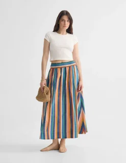 BRONTE STRIPPED SKIRT