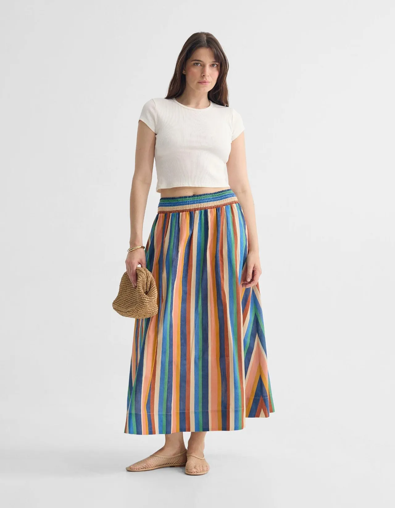 BRONTE STRIPPED SKIRT
