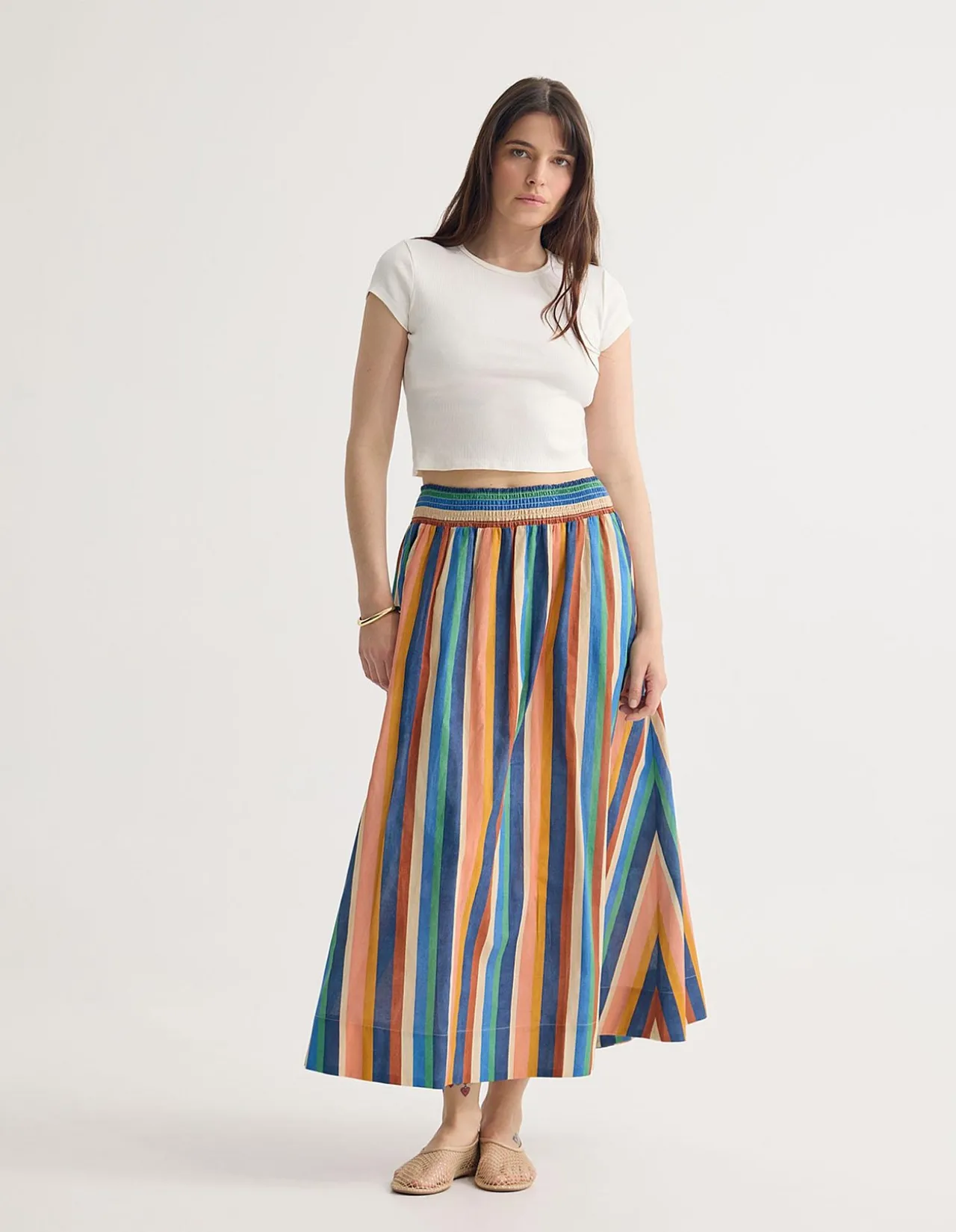 BRONTE STRIPPED SKIRT
