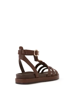 Bruna Tawny Brown Leather Sandal