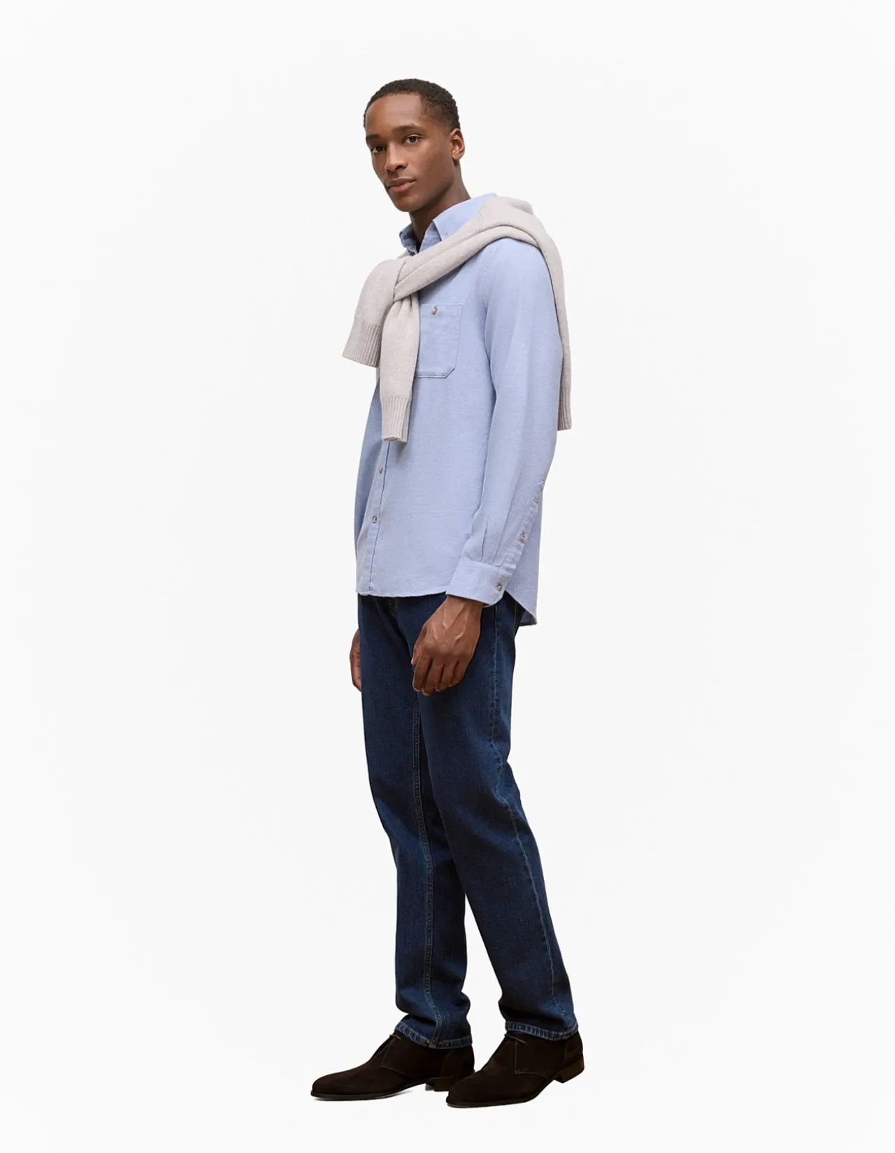 Brushed Cotton Melange Shirt