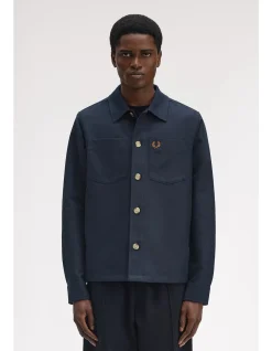 Brushed Twill Regular Fit Cotton Overshirt