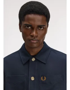 Brushed Twill Regular Fit Cotton Overshirt