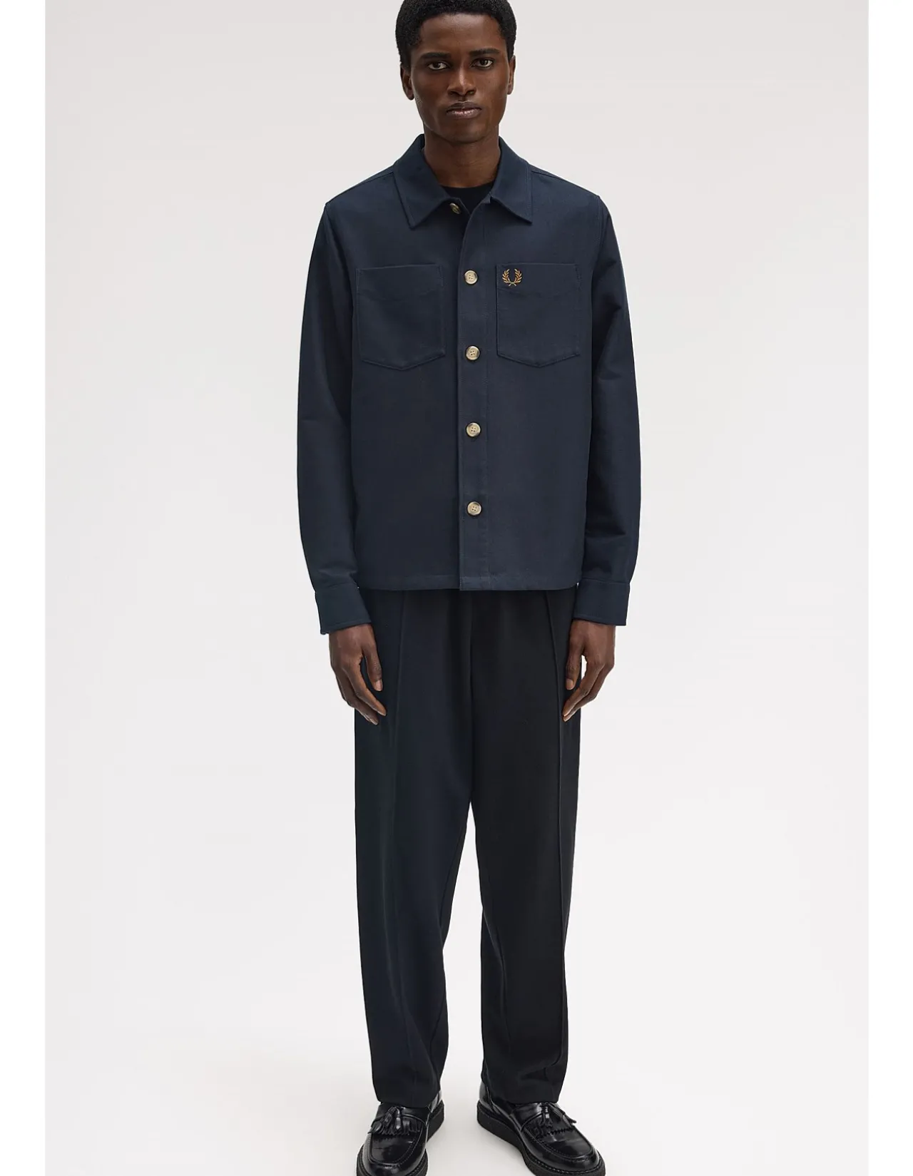 Brushed Twill Regular Fit Cotton Overshirt