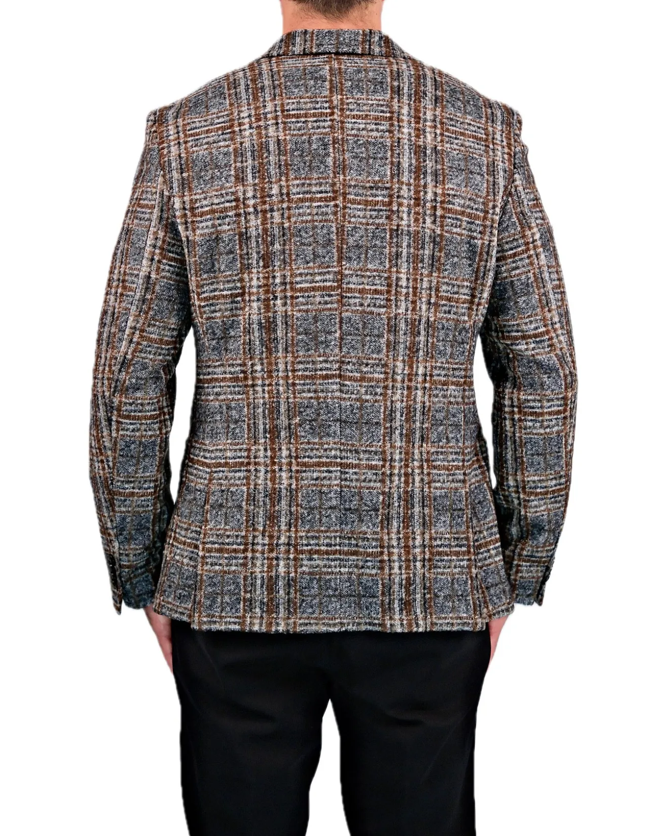 2B SLIM CHECK 1/2 LINED PATCH POCKET BLAZER
